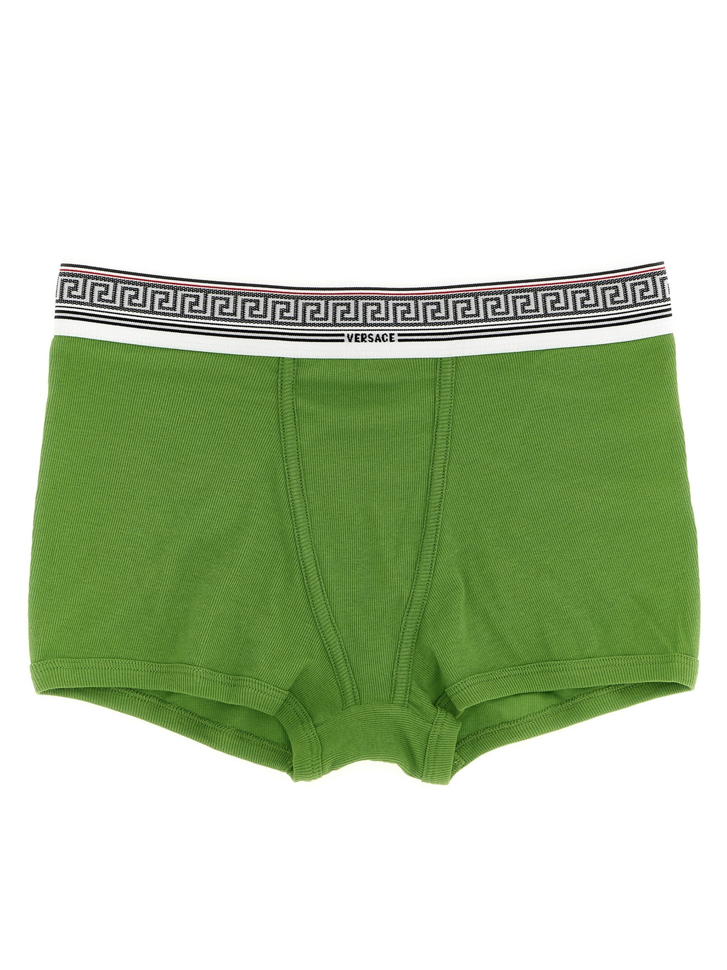 Underpants by Versace for women in stretch cotton bicolour, green, patterned & jacquard features a discreet silhouette, showcasing the sophisticated design of the Women's Stretch Cotton Underpants with a discreet fit.