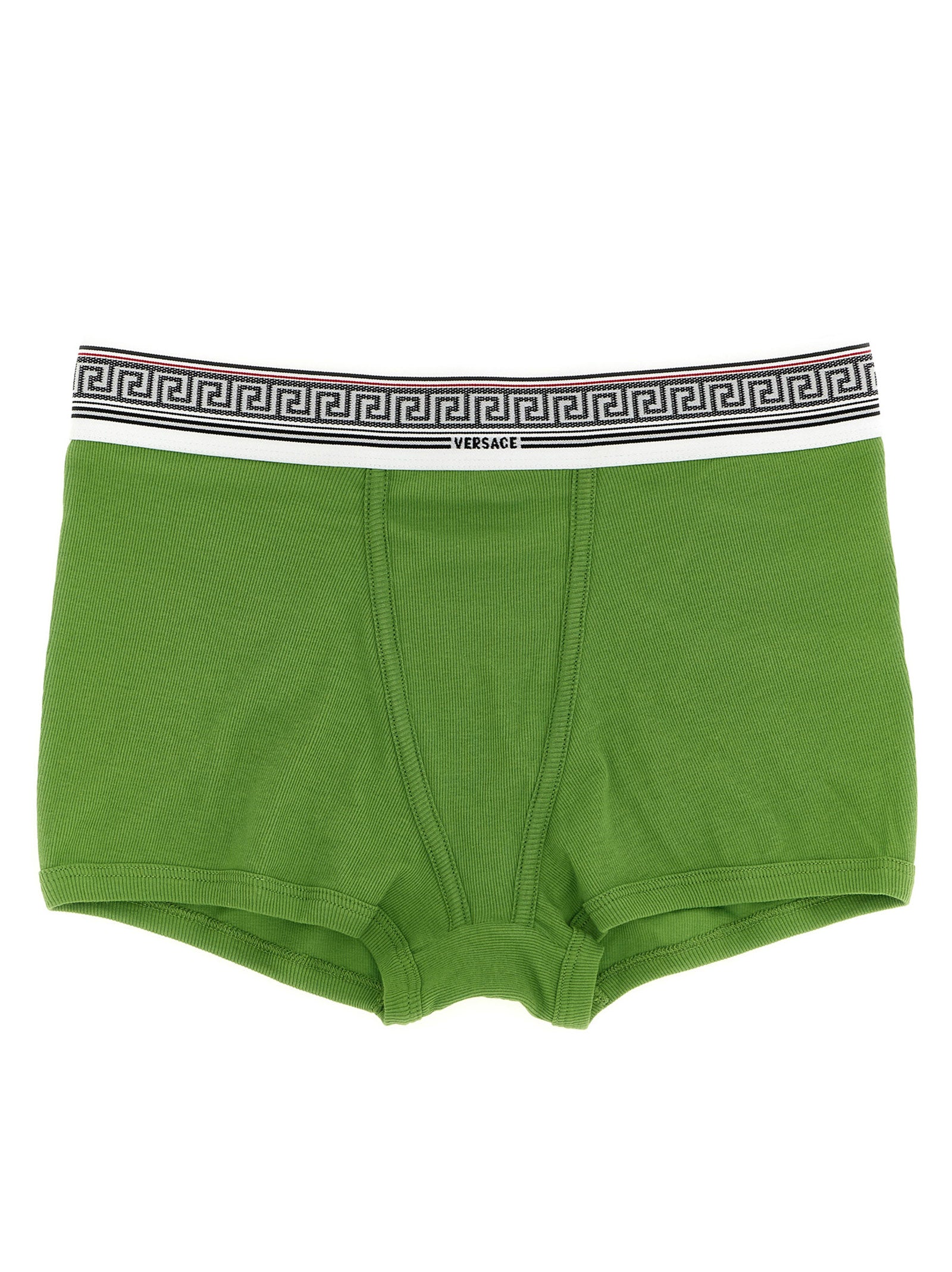 Underpants by Versace for women in stretch cotton bicolour, green, patterned & jacquard features a discreet silhouette, showcasing the sophisticated design of the Women's Stretch Cotton Underpants with a discreet fit.