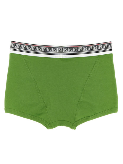 Underpants by Versace for women in stretch cotton bicolour, green, patterned & jacquard features an cute silhouette, showcasing the cute design of these Women's Stretch Cotton Underpants with a cute finish.