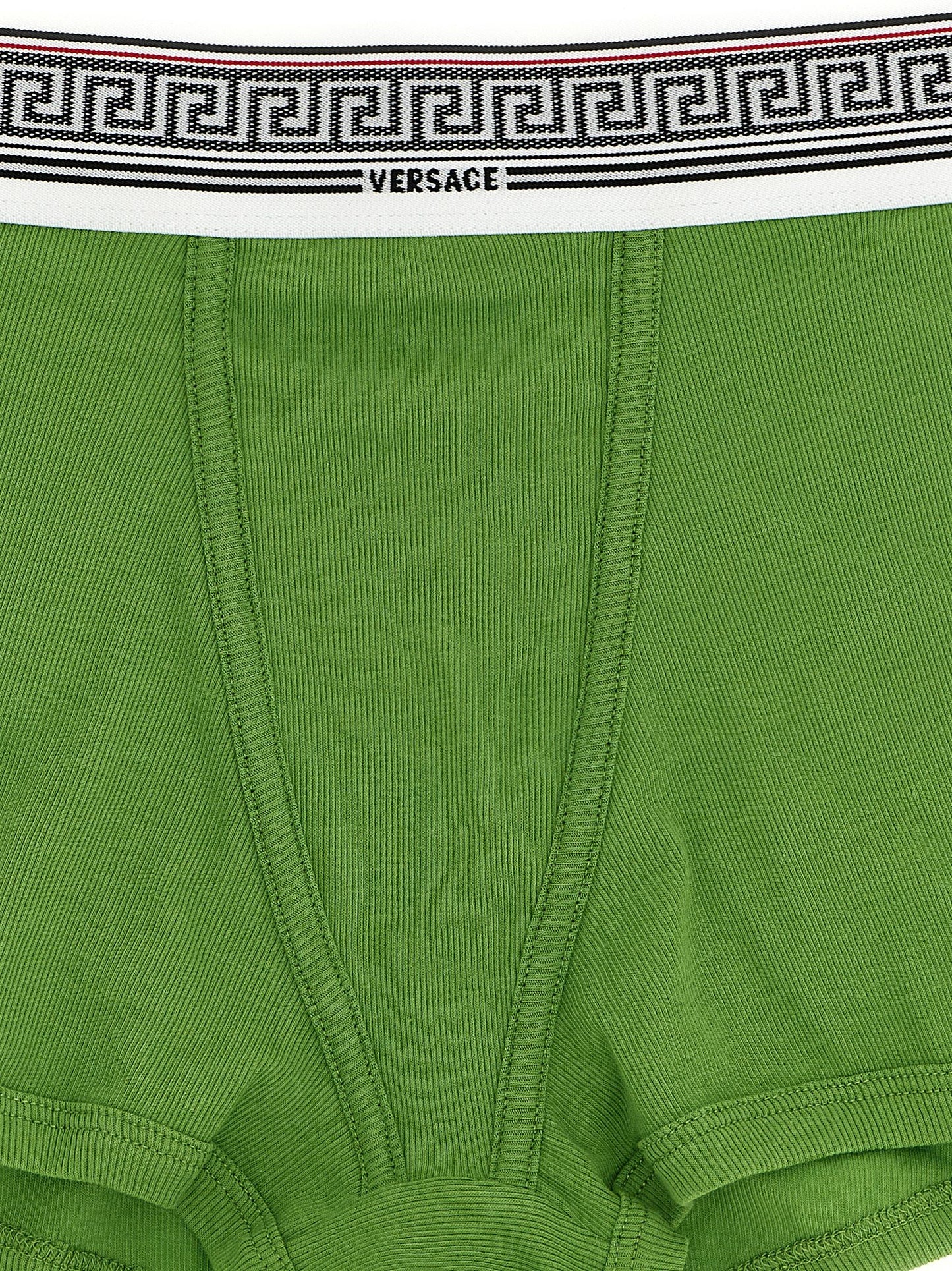 Underpants by Versace for women in stretch cotton bicolour, green, patterned & jacquard features an chic silhouette from the Women's Stretch Cotton Underpants collection, showcasing a sophisticated fit and chic design.