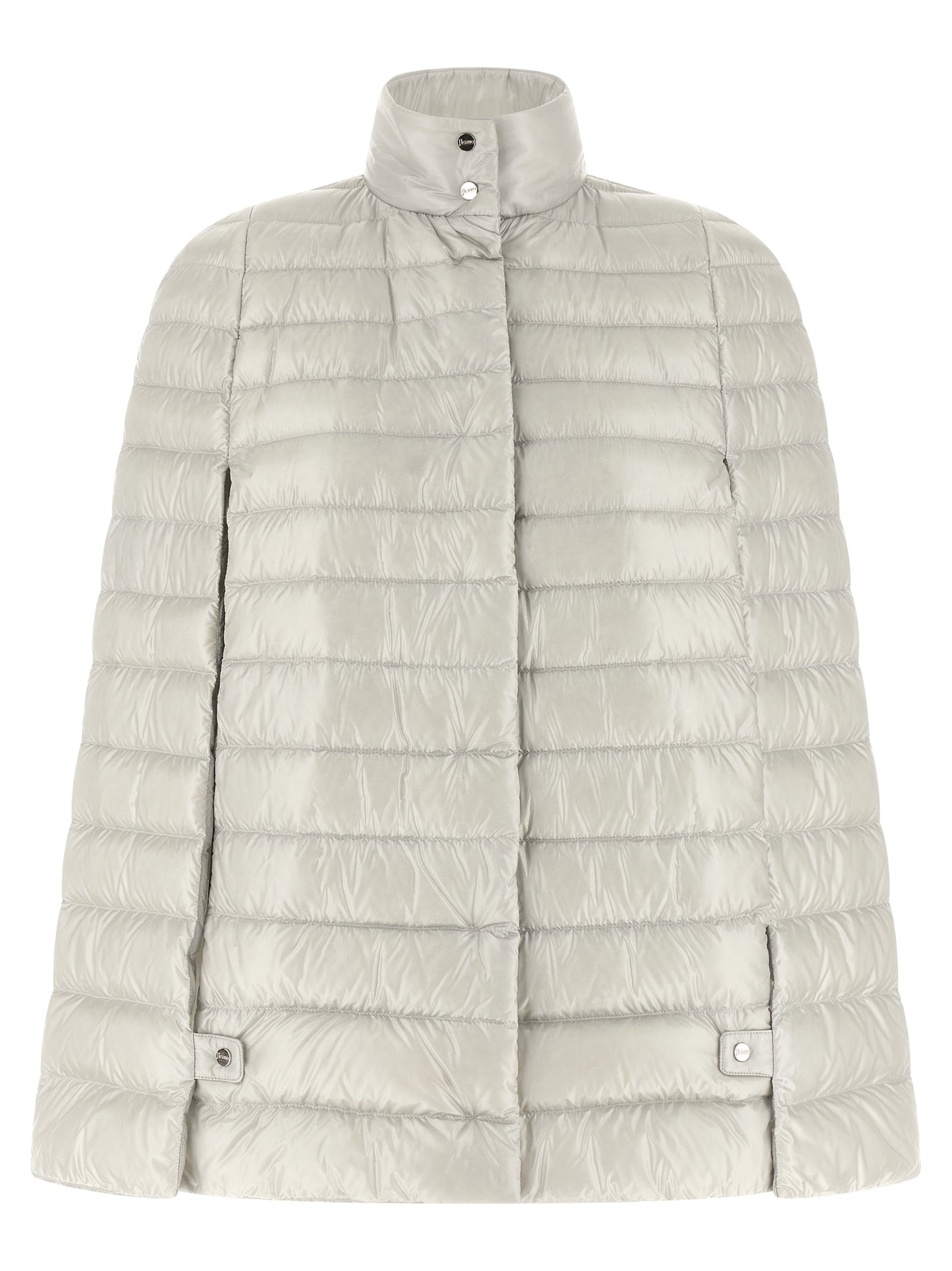 Cape by Herno for women in nylon & goose-down gray features an relaxed-luxury silhouette, showcasing a sophisticated and premium insulated for a truly relaxed-luxury finish.
