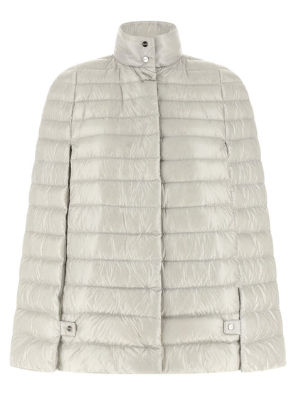 Cape by Herno for women in nylon & goose-down gray features an relaxed-luxury silhouette, showcasing a sophisticated and premium insulated for a truly relaxed-luxury finish.