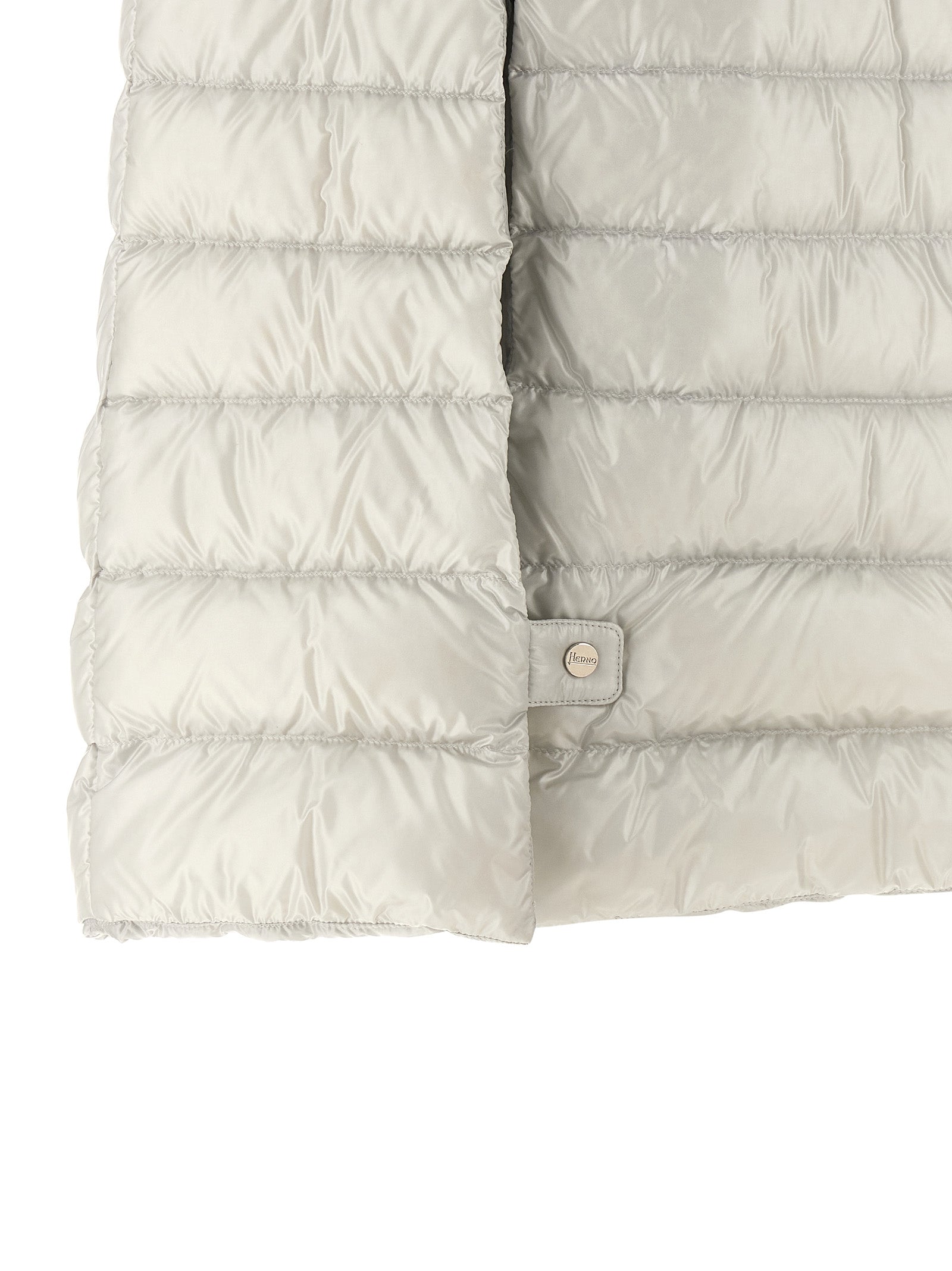 Cape by Herno for women in nylon & goose-down gray features an relaxed-luxury silhouette, showcasing a sophisticated and premium insulated for a truly relaxed-luxury finish.