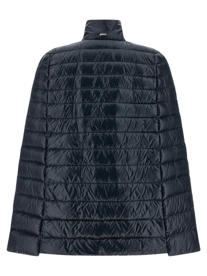 Cape by Herno for women in polyamide & goose-down blue presents a coveted silhouette featuring coveted lightweight & insulated and a coveted for an elegant finish.