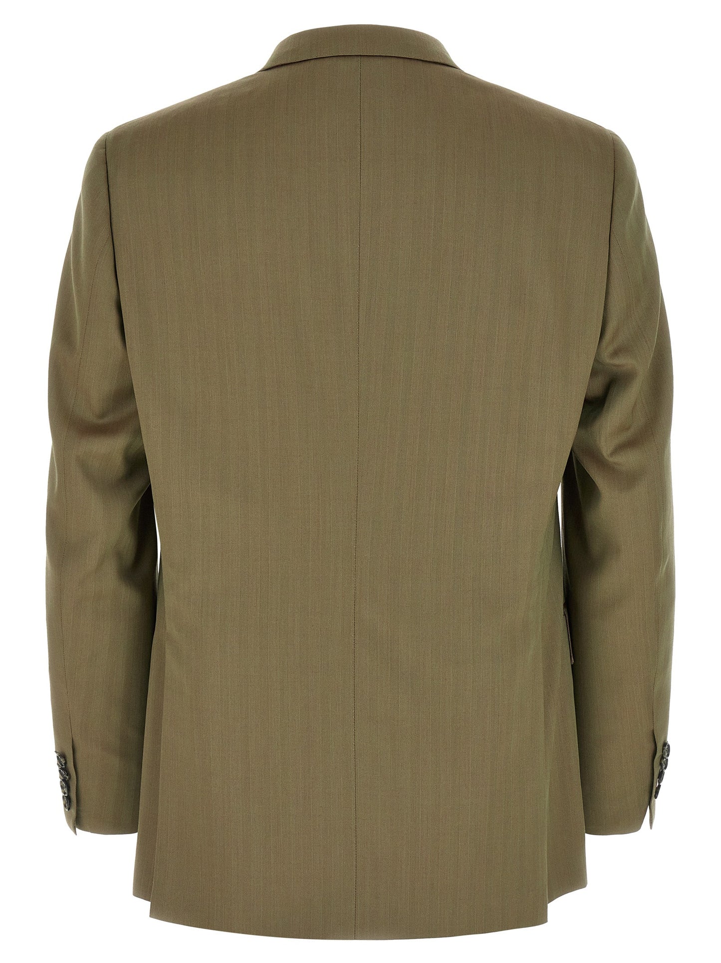 Pant Suit by Brioni for men in cupro wool bicolour, green & herringbone presents a sublime silhouette, showcasing a sophisticated and a sublime slim that exemplifies modern elegance.