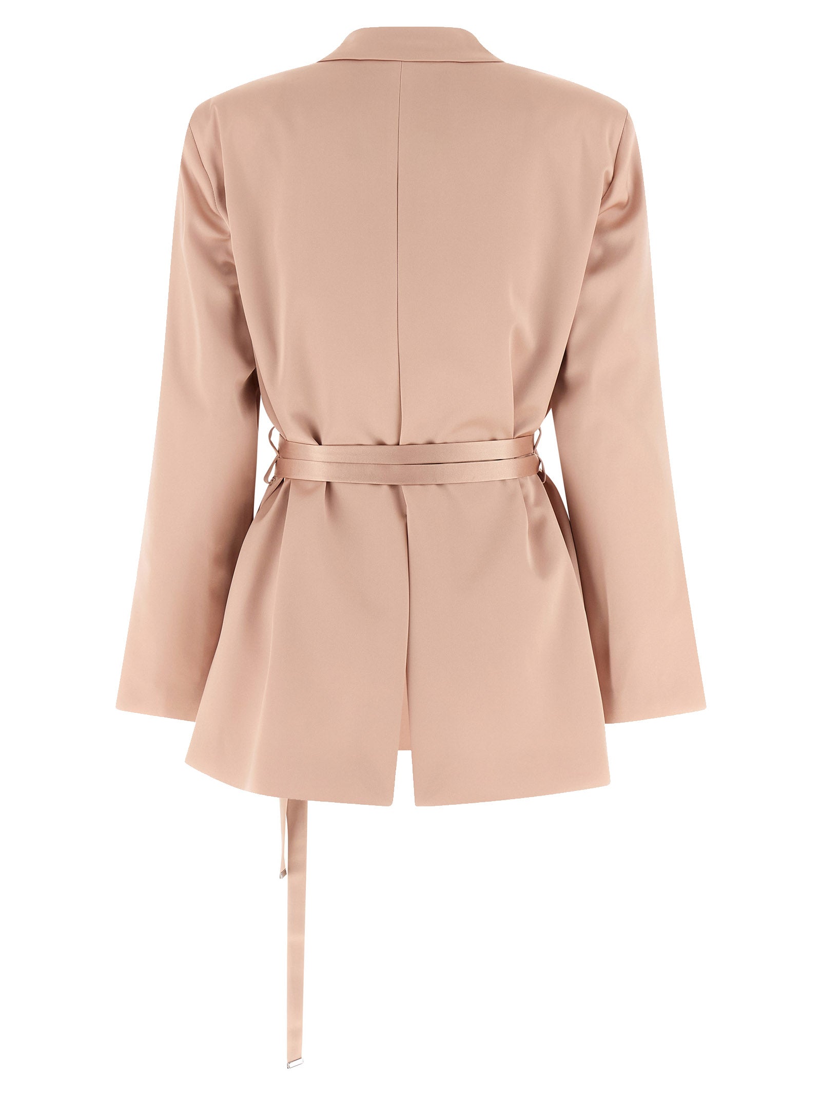 This Blazer by PINKO for women in polyester satin multicolor & pink presents a tailored silhouette, meticulously tailored with a tailored v-neck neckline and distinctive for a tailored finish.
