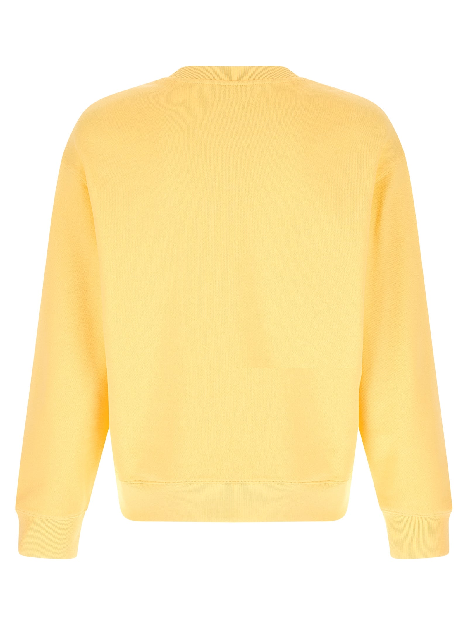 Sweatshirt by Maison Kitsuné for men in organic cotton bicolour & yellow features an magnificent silhouette, showcasing a sophisticated crew neckline and detail for a truly magnificent finish.