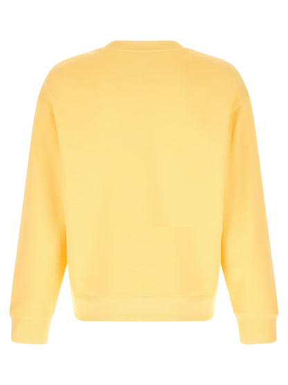 Sweatshirt by Maison Kitsuné for men in organic cotton bicolour & yellow features an magnificent silhouette, showcasing a sophisticated crew neckline and detail for a truly magnificent finish.