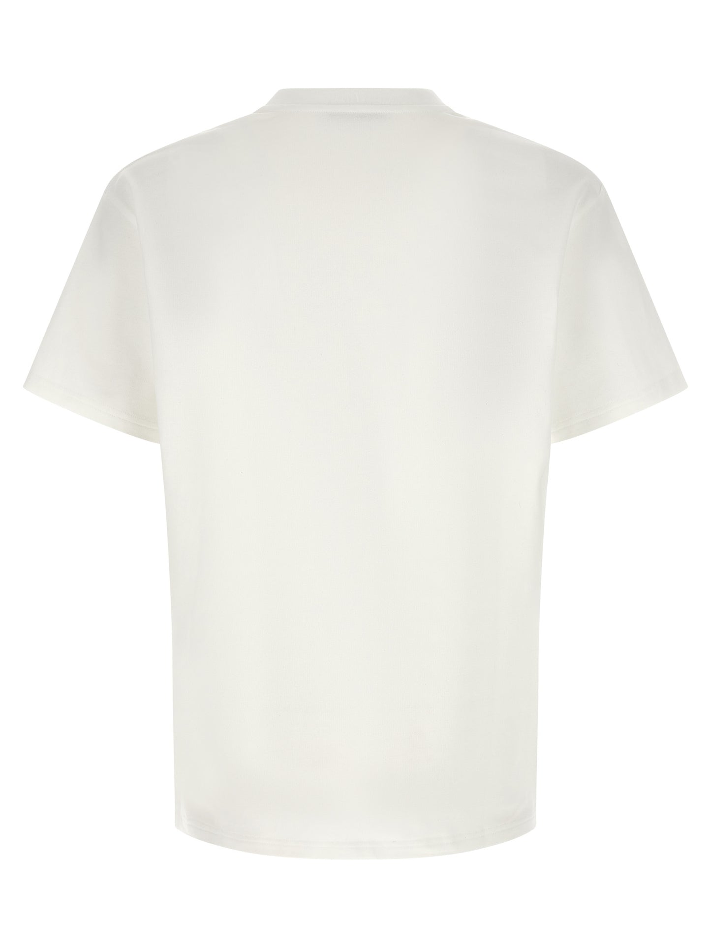 T-Shirt by Givenchy for men in cotton & silk white & jacquard showcases a unassuming silhouette, artfully detailed with a refined crew neckline and unassuming for a sophisticated, contemporary look.