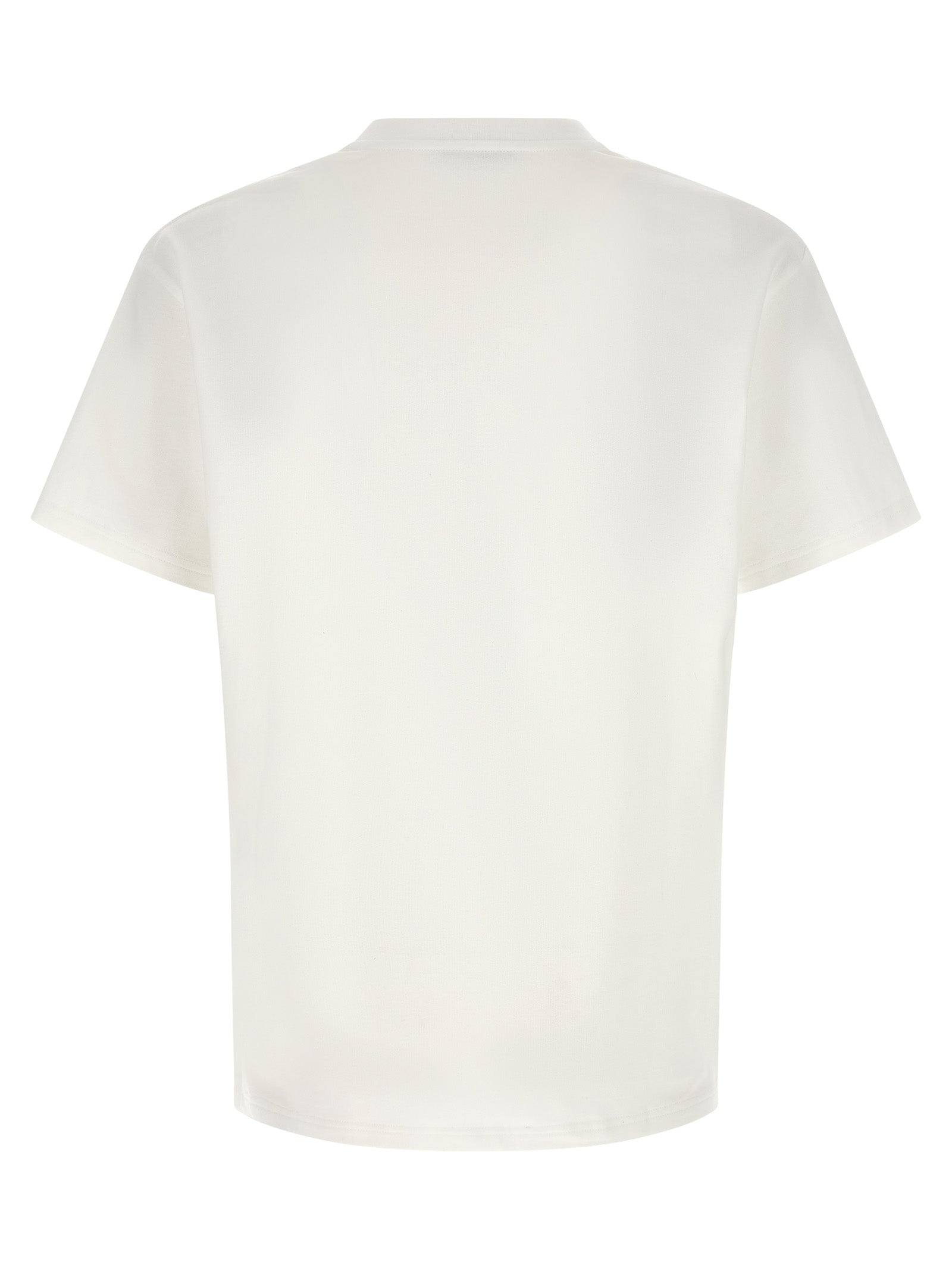 T-Shirt by Givenchy for men in cotton & silk white & jacquard showcases a unassuming silhouette, artfully detailed with a refined crew neckline and unassuming for a sophisticated, contemporary look.