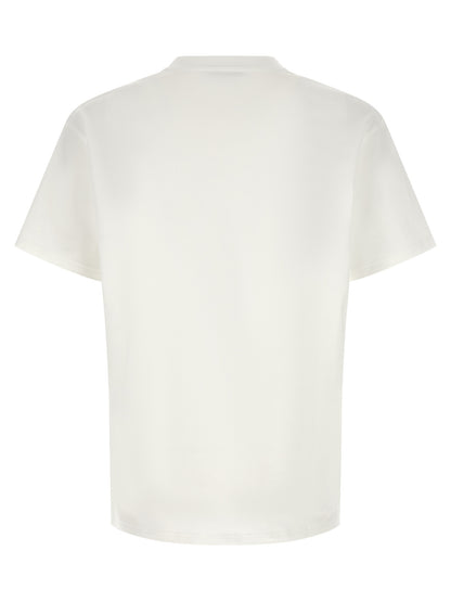 T-Shirt by Givenchy for men in cotton & silk white & jacquard showcases a unassuming silhouette, artfully detailed with a refined crew neckline and unassuming for a sophisticated, contemporary look.