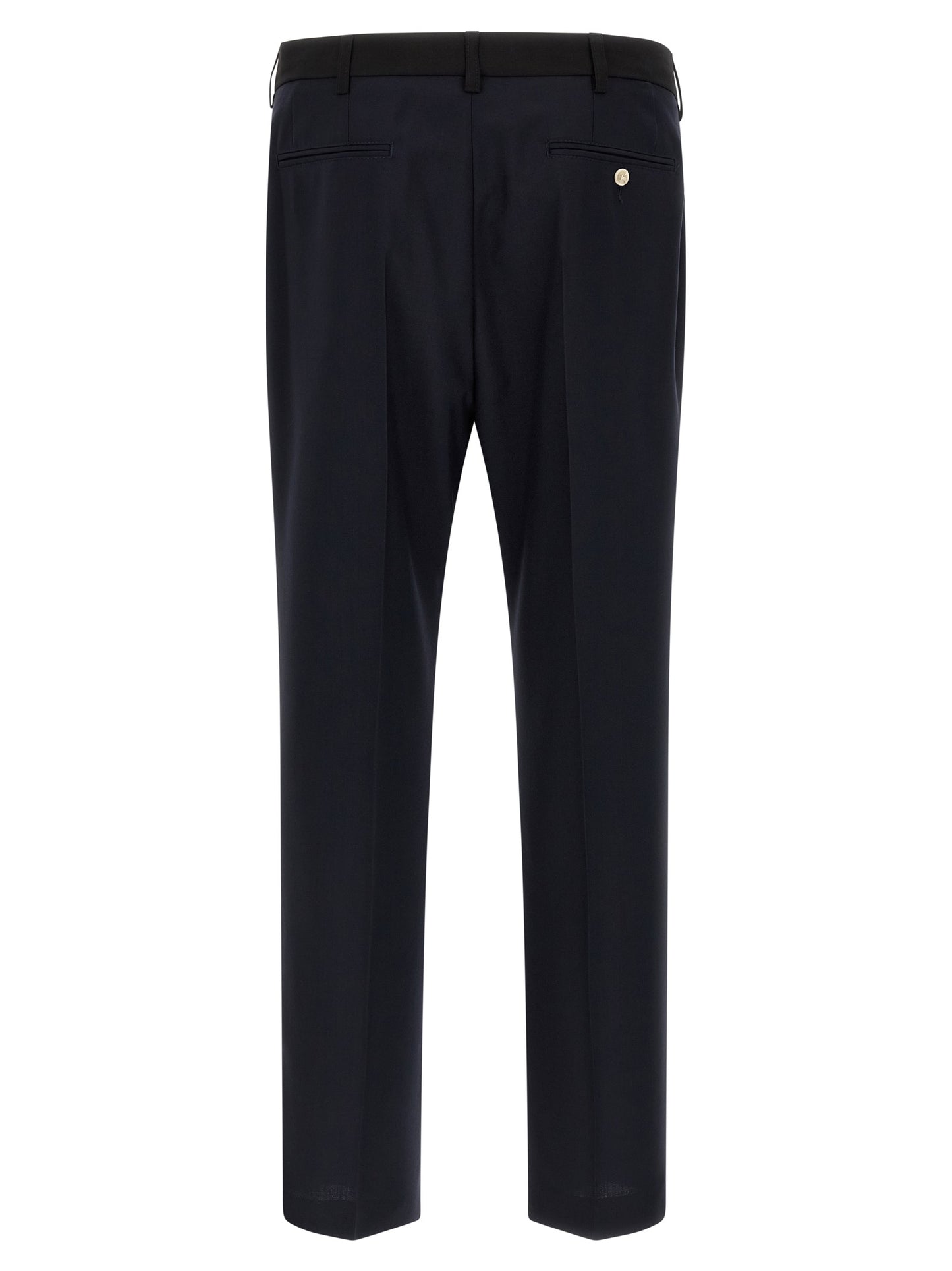 Casual Pants by Marni for men in virgin wool blue presents a tailored silhouette, showcasing a tailored straight-leg and long cut with a refined for a truly tailored aesthetic.