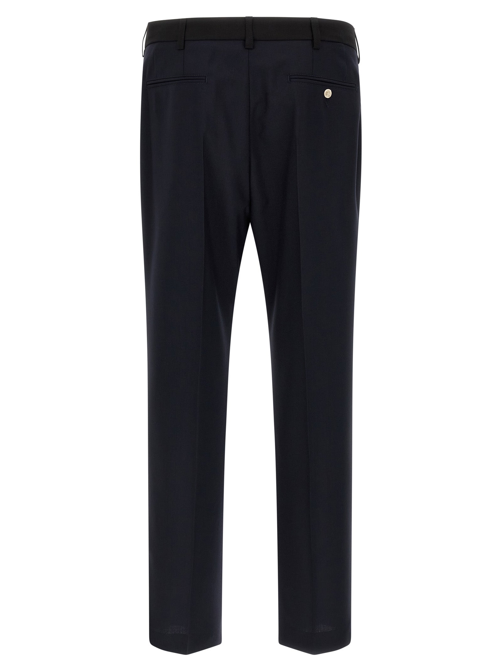 Casual Pants by Marni for men in virgin wool blue presents a tailored silhouette, showcasing a tailored straight-leg and long cut with a refined for a truly tailored aesthetic.