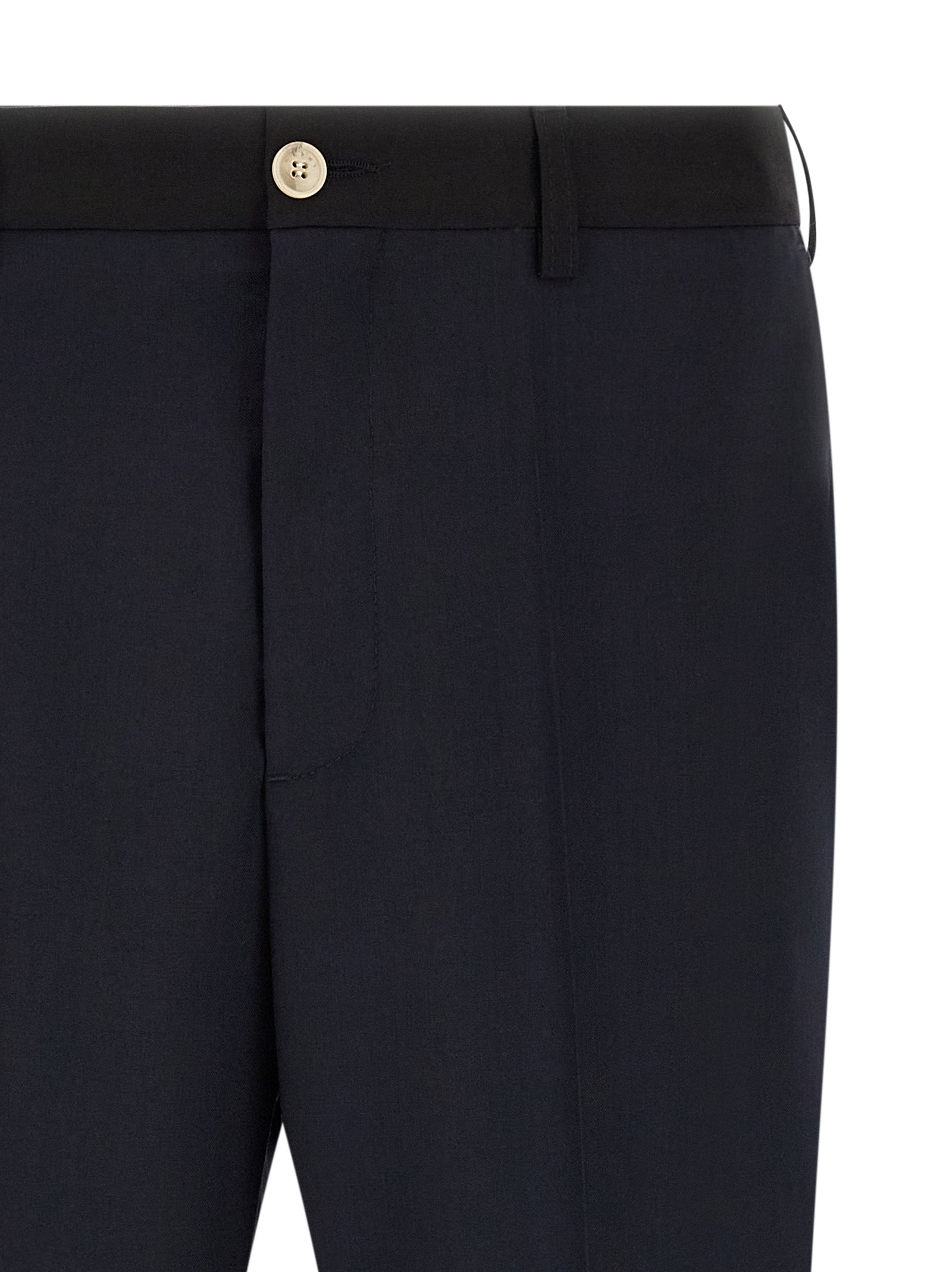 Casual Pants by Marni for men in virgin wool blue features an refined tailoring silhouette, showcasing a premium straight-leg with a and long cut for a refined tailoring look.