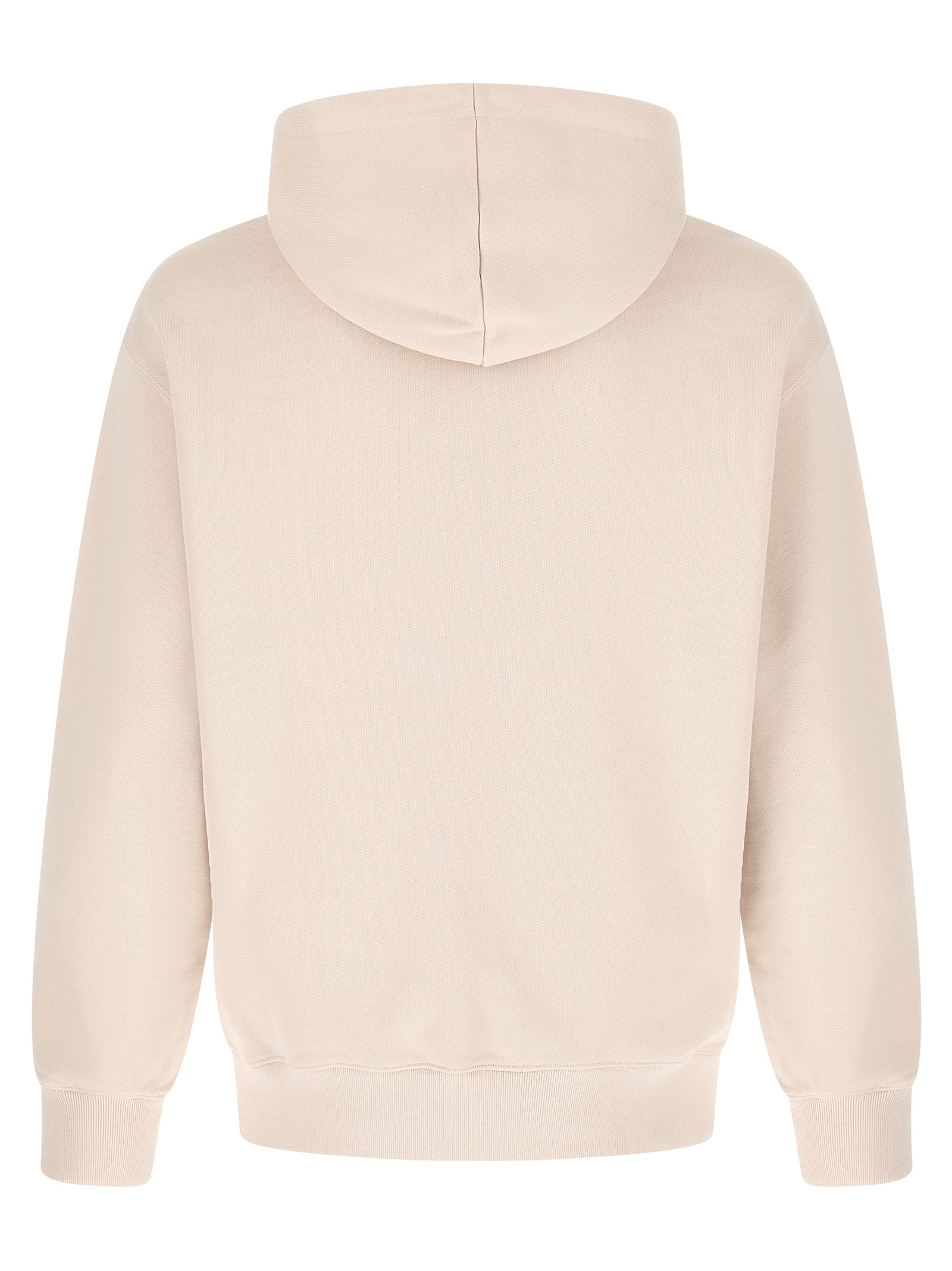 Sweatshirt Hoodie by Maison Kitsuné for men in cotton beige & signature features a slouchy chic silhouette, detailed with a slouchy chic and a signature hooded neckline for an elevated aesthetic.