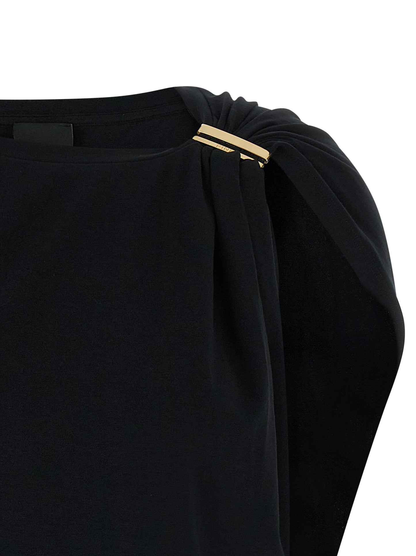 Tank Top by PINKO for women in stretch cotton black & gold showcases a sublime silhouette, with and details for a sublime finish.
