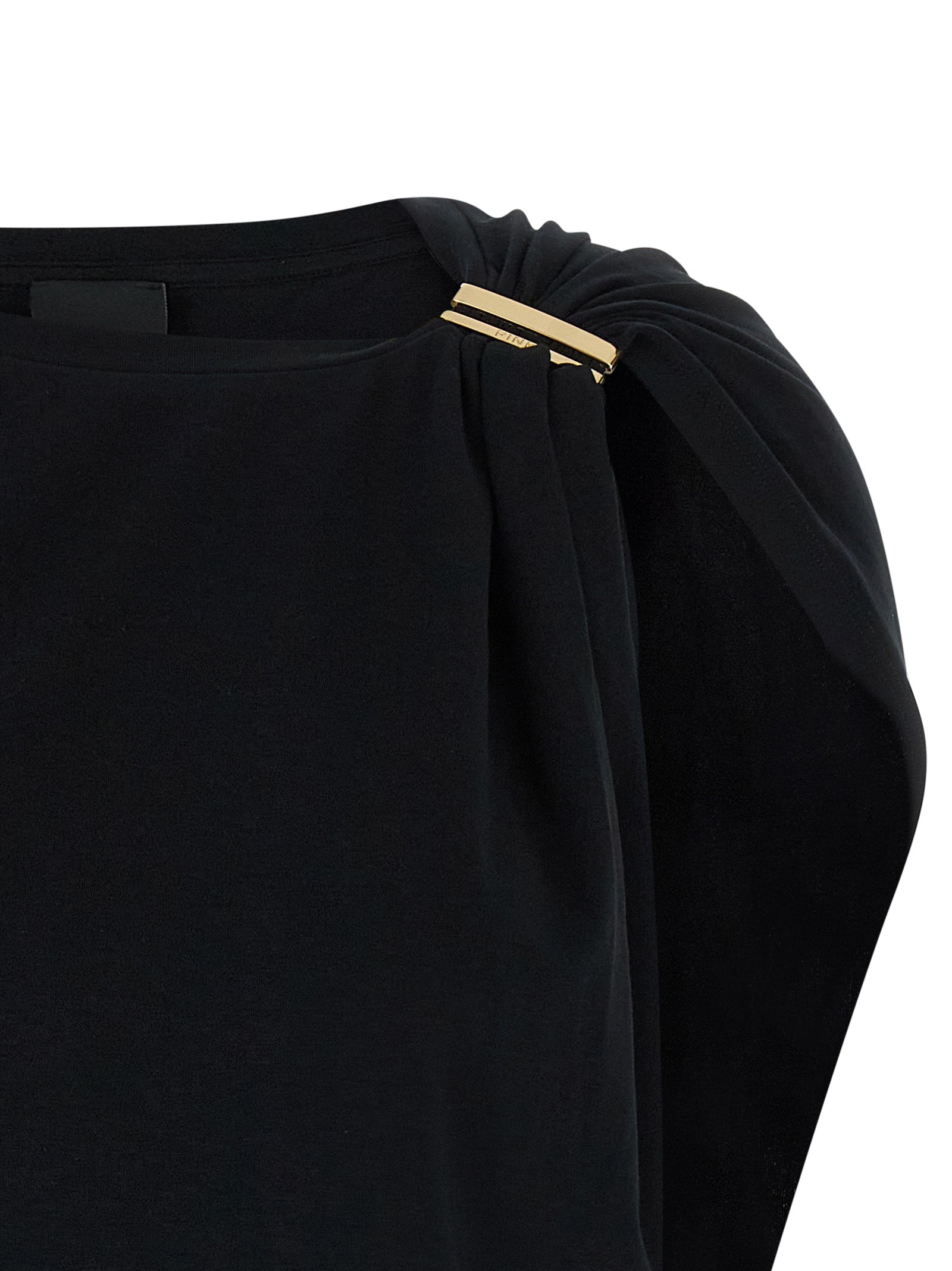 Tank Top by PINKO for women in stretch cotton black & gold showcases a sublime silhouette, with and details for a sublime finish.