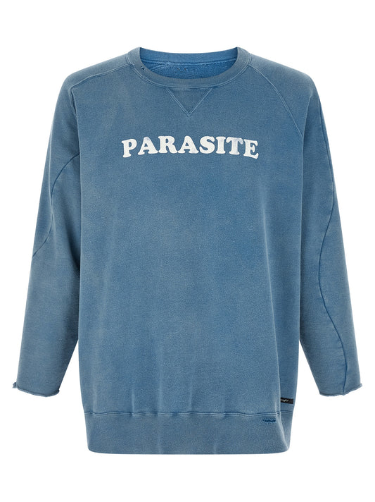 Sweatshirt by Undercover for men in cotton light-blue & print features an provocated silhouette, detailed with a provocated three-quarter-sleeve and a refined crew asymmetric neckline for a sophisticated aesthetic.