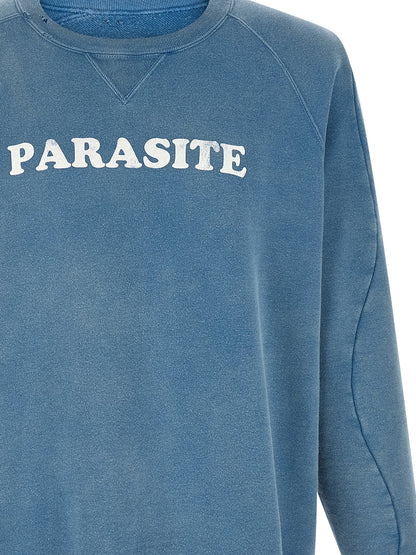 Sweatshirt by Undercover for men in cotton light-blue & print features an magnificent silhouette, showcasing a sophisticated crew asymmetric neckline and detail for a truly magnificent finish.