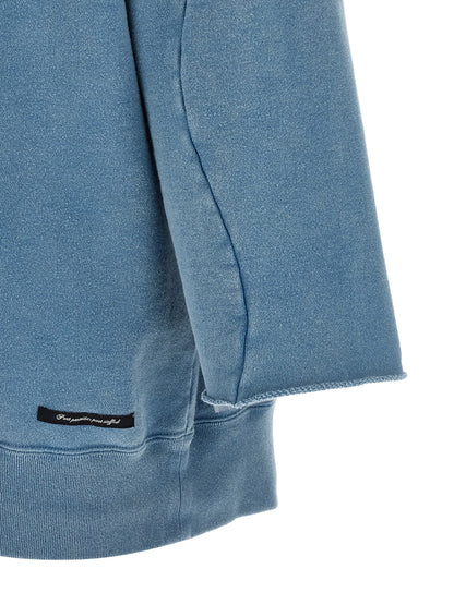 Sweatshirt by Undercover for men in cotton light-blue & print features an exquisite silhouette, showcasing and details for a exquisite look.