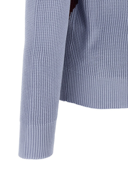 Cardigan by Ballantyne for men in cotton light-blue, patterned, argyle & jacquard features an impeccable silhouette, showcasing a sophisticated and detail for a truly impeccable finish.