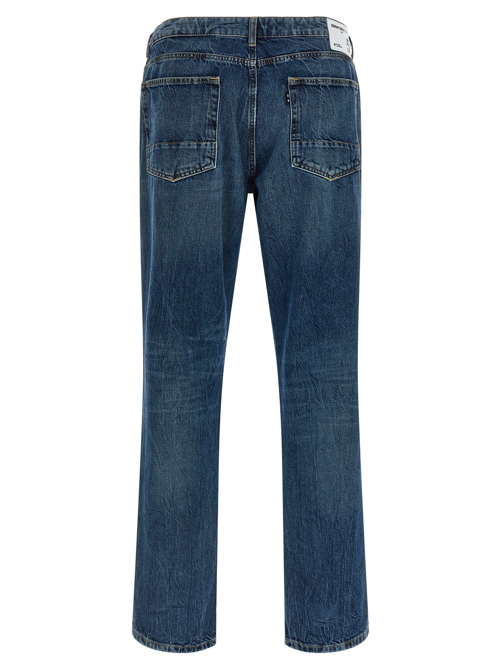 Jeans by Department 5 for men in denim cotton blue & signature presents a refined pantology silhouette, artfully defined by a refined pantology straight-leg & regular-fit, long, and a sophisticated .