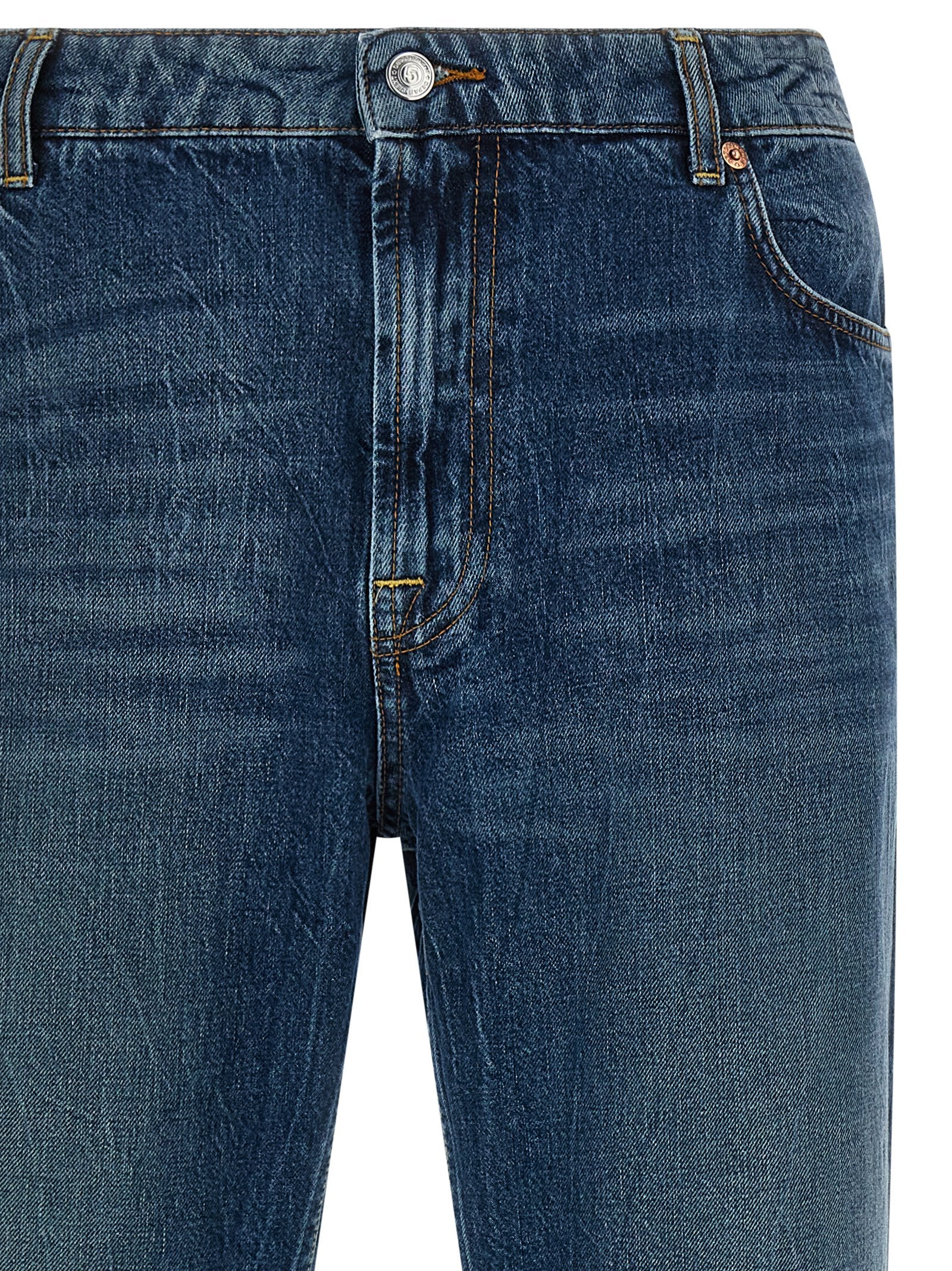Jeans by Department 5 for men in denim cotton blue & signature features a refined silhouette with a refined straight-leg & regular-fit, defined by a and a refined long for a refined finish.