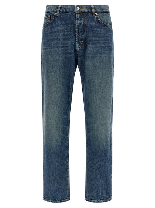 Jeans by Department 5 for men in denim cotton blue features a refined silhouette with a refined straight-leg, defined by a and a refined long for a refined finish.