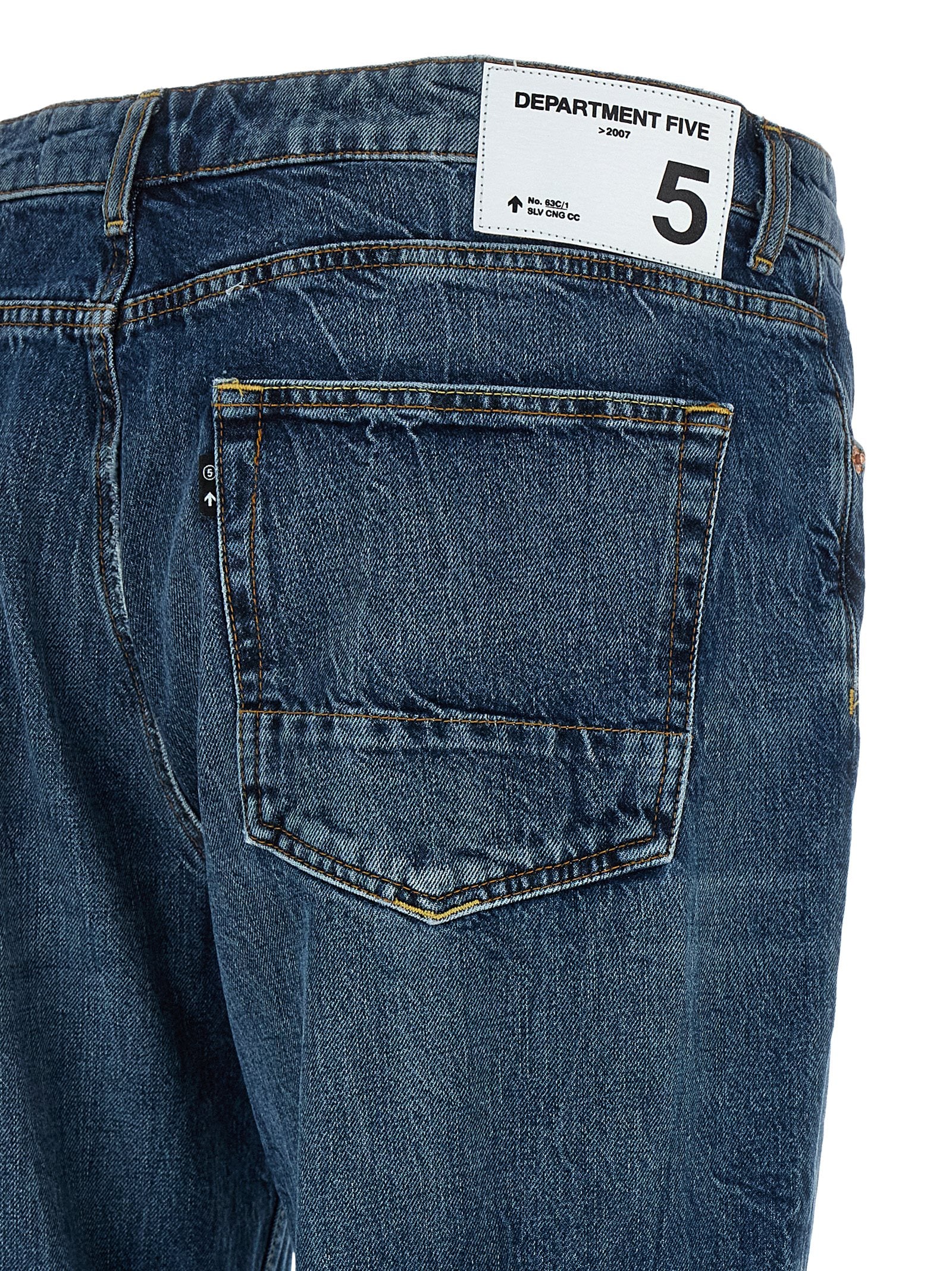 Jeans by Department 5 for men in denim cotton blue & signature features an sophisticated and straight-leg & regular-fit with a precise long, creating a sophisticated and sophisticated silhouette.