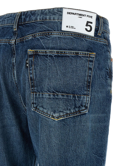 Jeans by Department 5 for men in denim cotton blue & signature features an sophisticated and straight-leg & regular-fit with a precise long, creating a sophisticated and sophisticated silhouette.