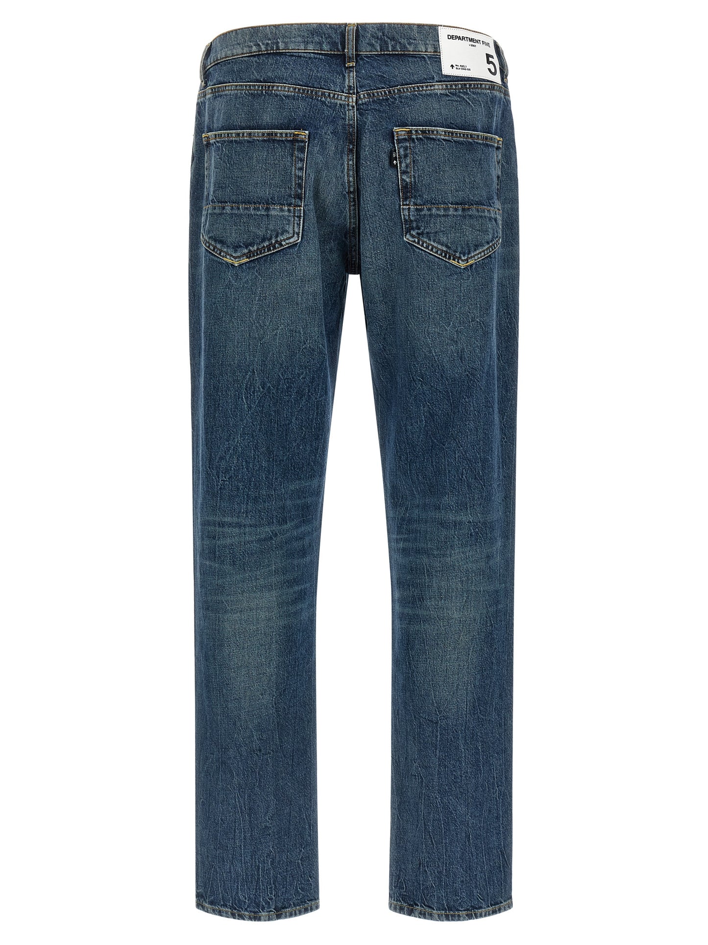 Jeans by Department 5 for men in denim cotton blue features an refined tailoring silhouette, showcasing a premium straight-leg with a and long cut for a refined tailoring look.