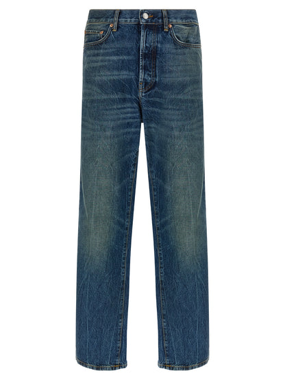 Jeans by Department 5 for men in denim cotton blue features an refined tailoring silhouette, showcasing a premium straight-leg with a and long cut for a refined tailoring look.