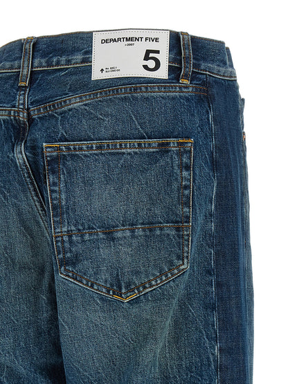 Jeans by Department 5 for men in denim cotton blue features a refined silhouette with a refined straight-leg, defined by a and a refined long for a refined finish.