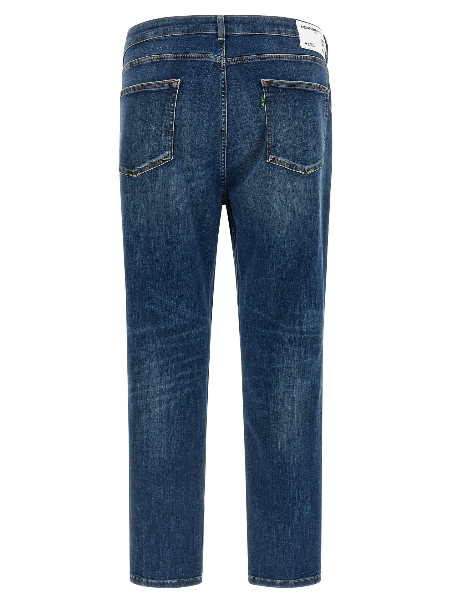 Jeans by Department 5 for men in stretch denim cotton polyester blue & patterned features an sartorial cropped and cropped with a mid rise cut for a sartorial finish.