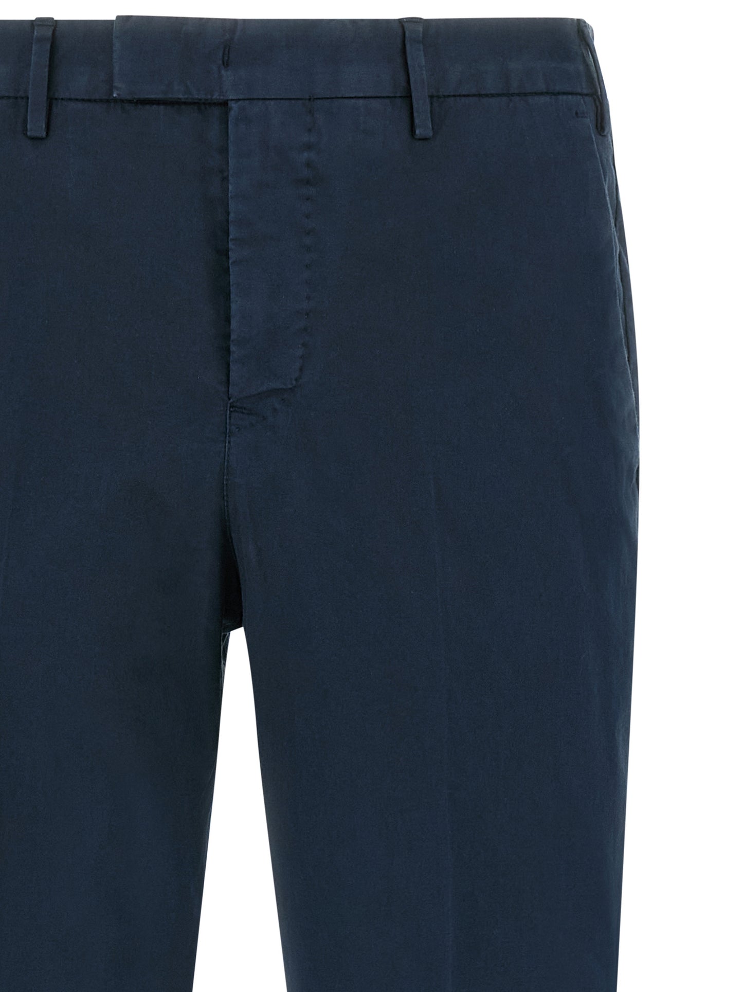 Casual Pants by PT Torino for men in stretch cotton blue features an sophisticated mid rise and with a precise long, creating a sophisticated and sophisticated silhouette.