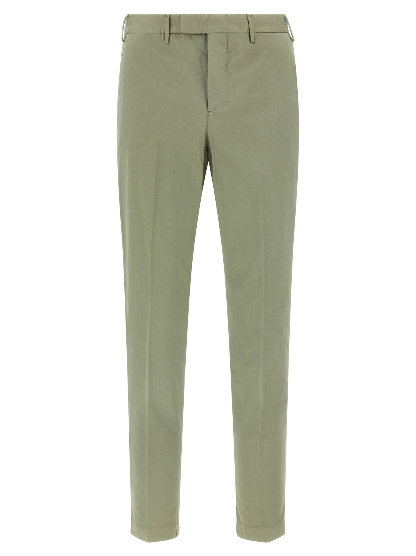 Trousers by PT Torino for men in stretch cotton bicolour & green features a artisanal silhouette, showcasing a sophisticated with a long and mid rise for a artisanal finish.