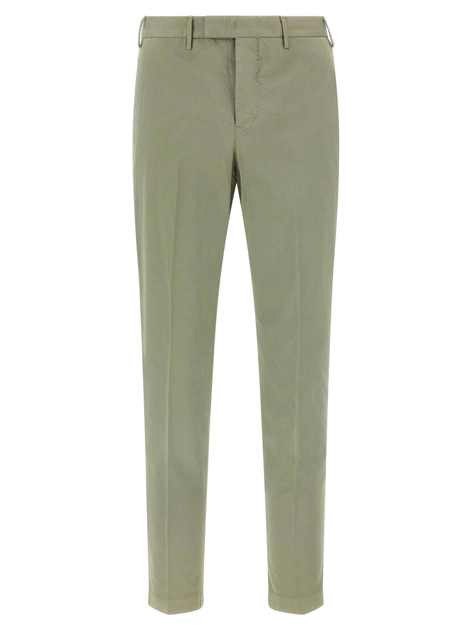 Trousers by PT Torino for men in stretch cotton bicolour & green features a artisanal silhouette, showcasing a sophisticated with a long and mid rise for a artisanal finish.