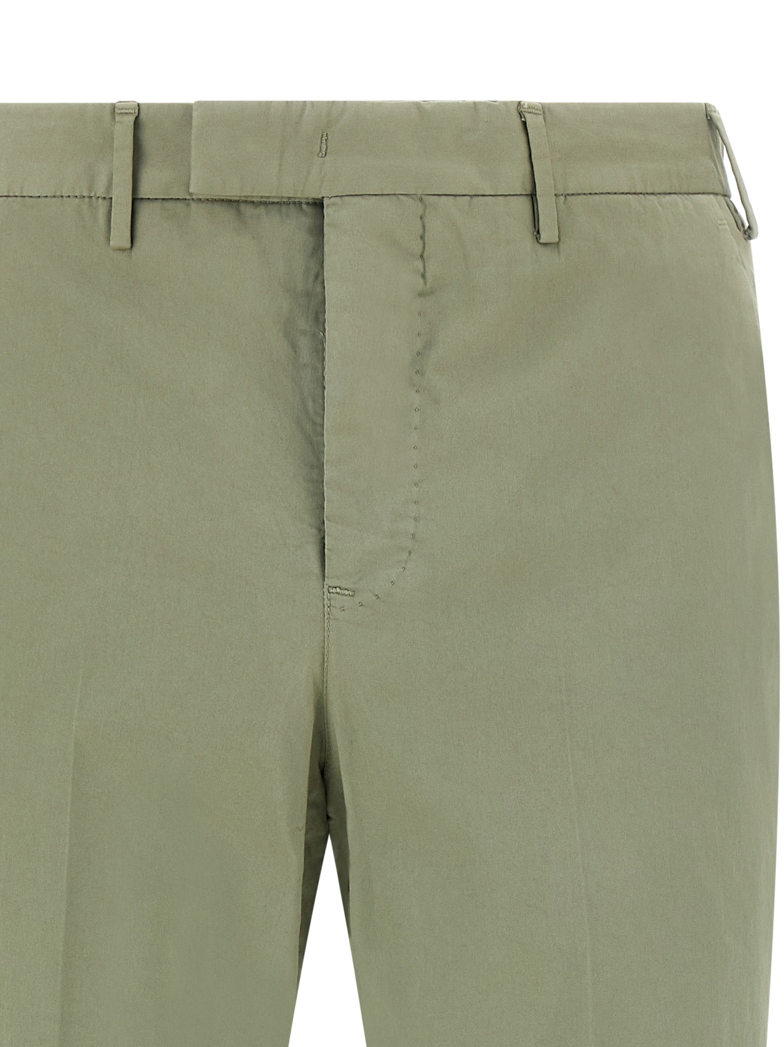 Trousers by PT Torino for men in stretch cotton bicolour & green presents a smart silhouette, meticulously detailed with a smart , a smart long, and a smart mid rise.