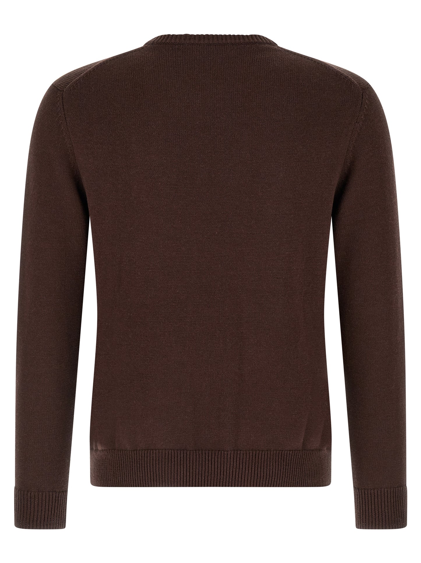 Cardigan by Ballantyne for men in cashmere cotton blend brown, patterned, argyle & jacquard showcases a captivating silhouette, artfully detailed with a captivating and crew neckline for a truly sophisticated captivating look.