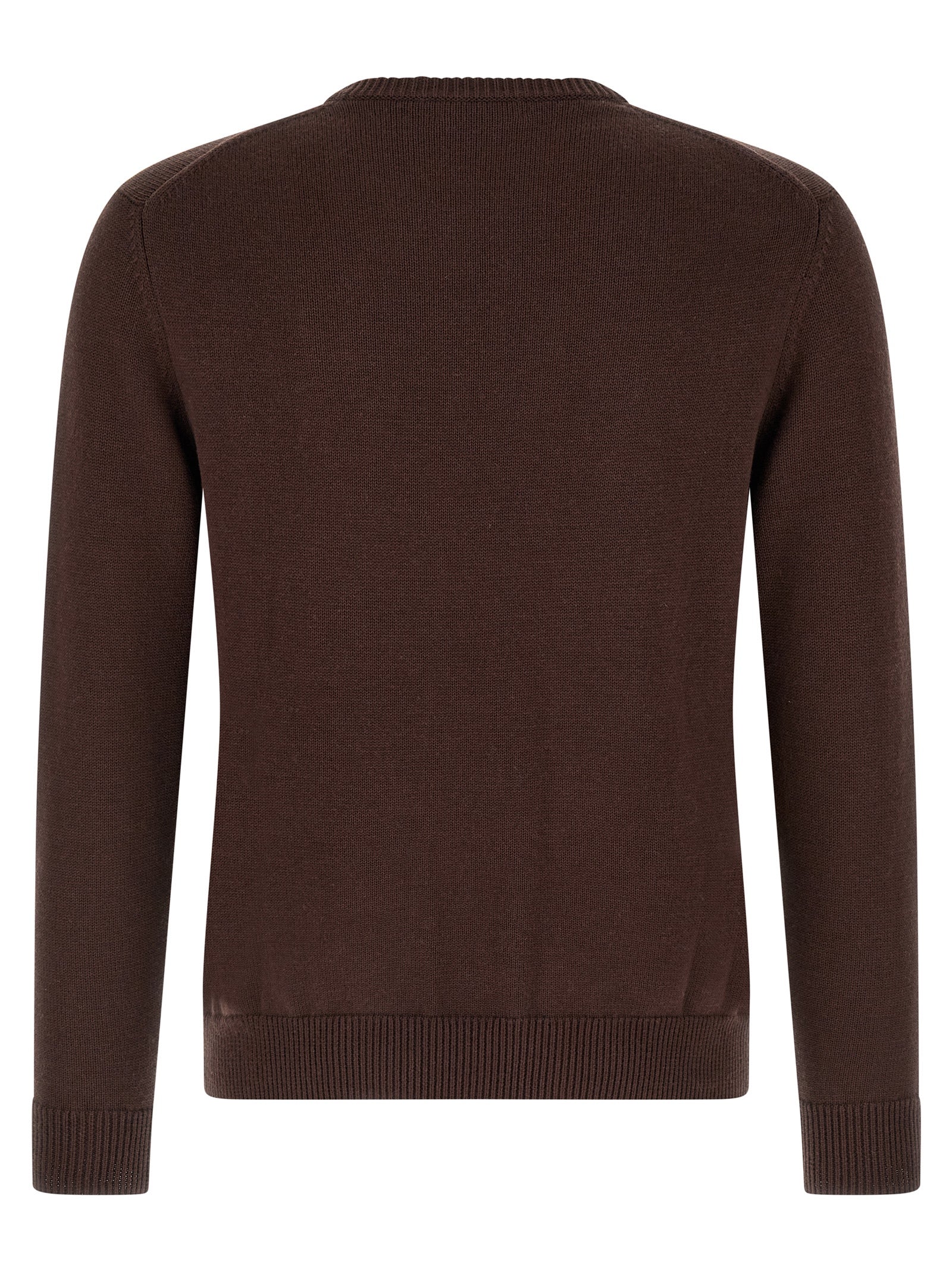 Cardigan by Ballantyne for men in cashmere cotton blend brown, patterned, argyle & jacquard showcases a captivating silhouette, artfully detailed with a captivating and crew neckline for a truly sophisticated captivating look.