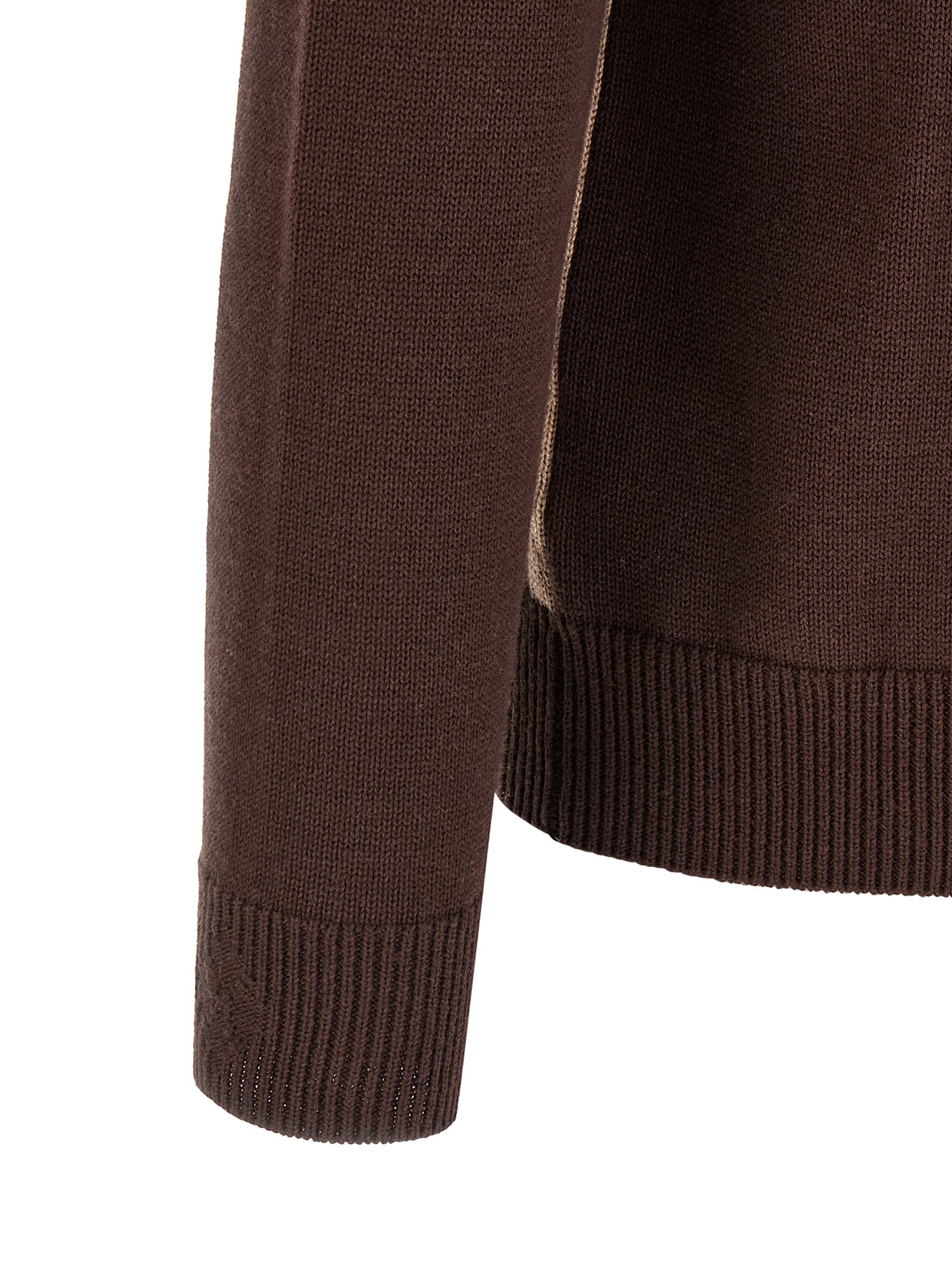 Cardigan by Ballantyne for men in cashmere cotton blend brown, patterned, argyle & jacquard features a nuanced silhouette with a refined and nuanced detailing for a sophisticated look.