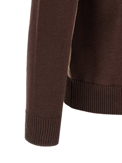 Cardigan by Ballantyne for men in cashmere cotton blend brown, patterned, argyle & jacquard features a nuanced silhouette with a refined and nuanced detailing for a sophisticated look.