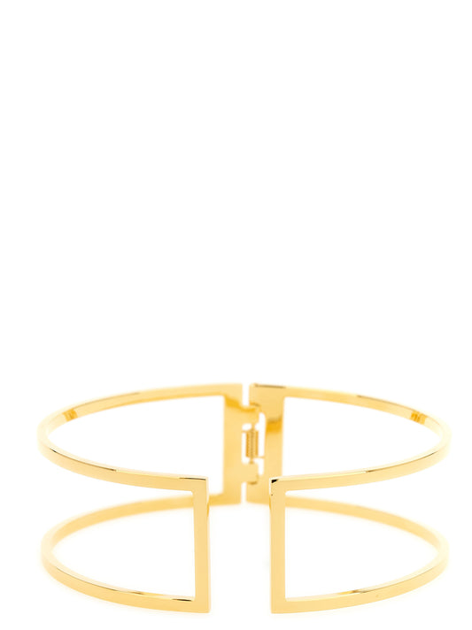 Necklace by Elisabetta Franchi for women in denim cotton gold showcases a luminous choker statement necklace design that defines the elegant Women's Gold Brass Necklace.