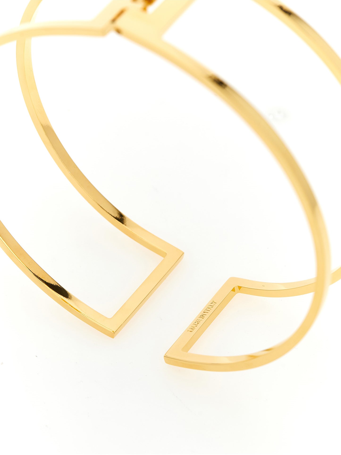 Necklace by Elisabetta Franchi for women in denim cotton gold features an lustrous silhouette, showcasing the lustrous [Neckline design] and Women's Gold Brass Necklace for a sophisticated, premium look.