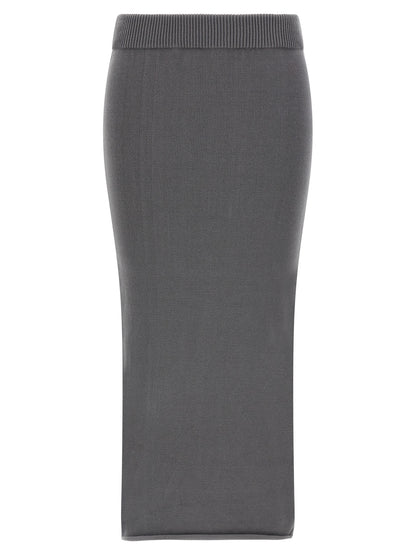 Entire Studios Women's Cotton Midi Skirt - Gray