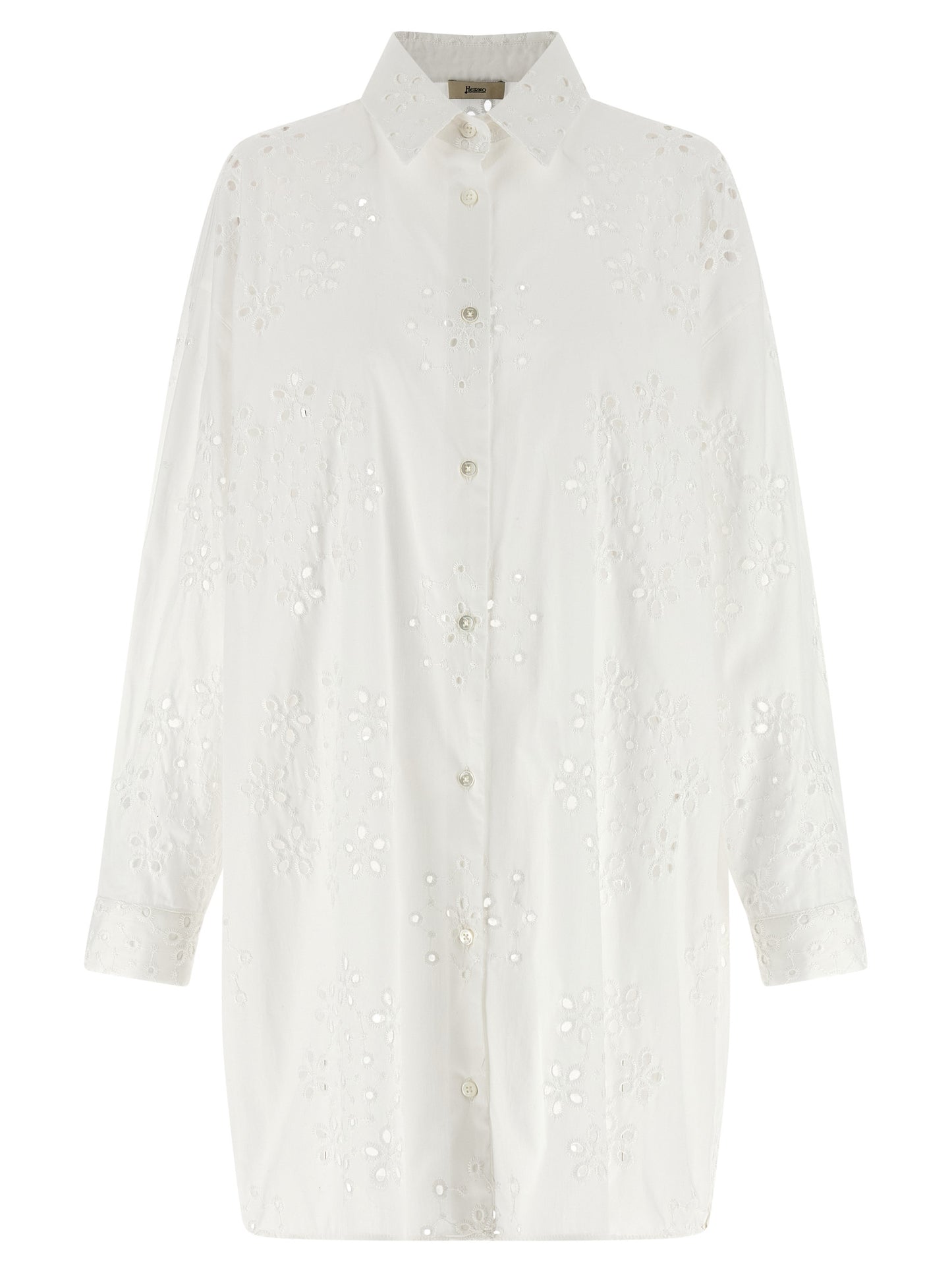 Blouse by Herno for women in cotton polyester pearl, white & patterned features an polished silhouette, showcasing a sophisticated and detail for a truly polished finish.