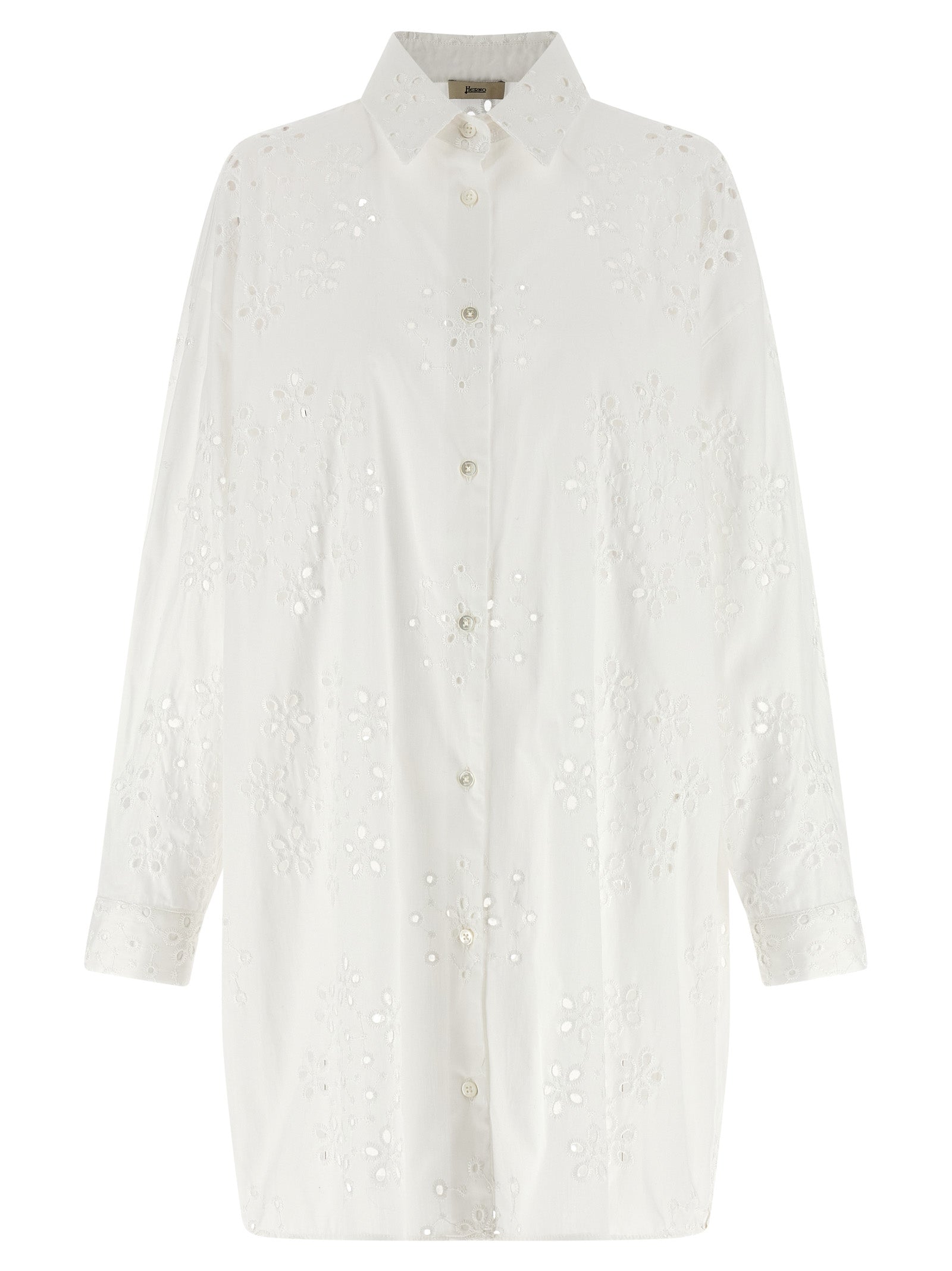 Blouse by Herno for women in cotton polyester pearl, white & patterned features an polished silhouette, showcasing a sophisticated and detail for a truly polished finish.