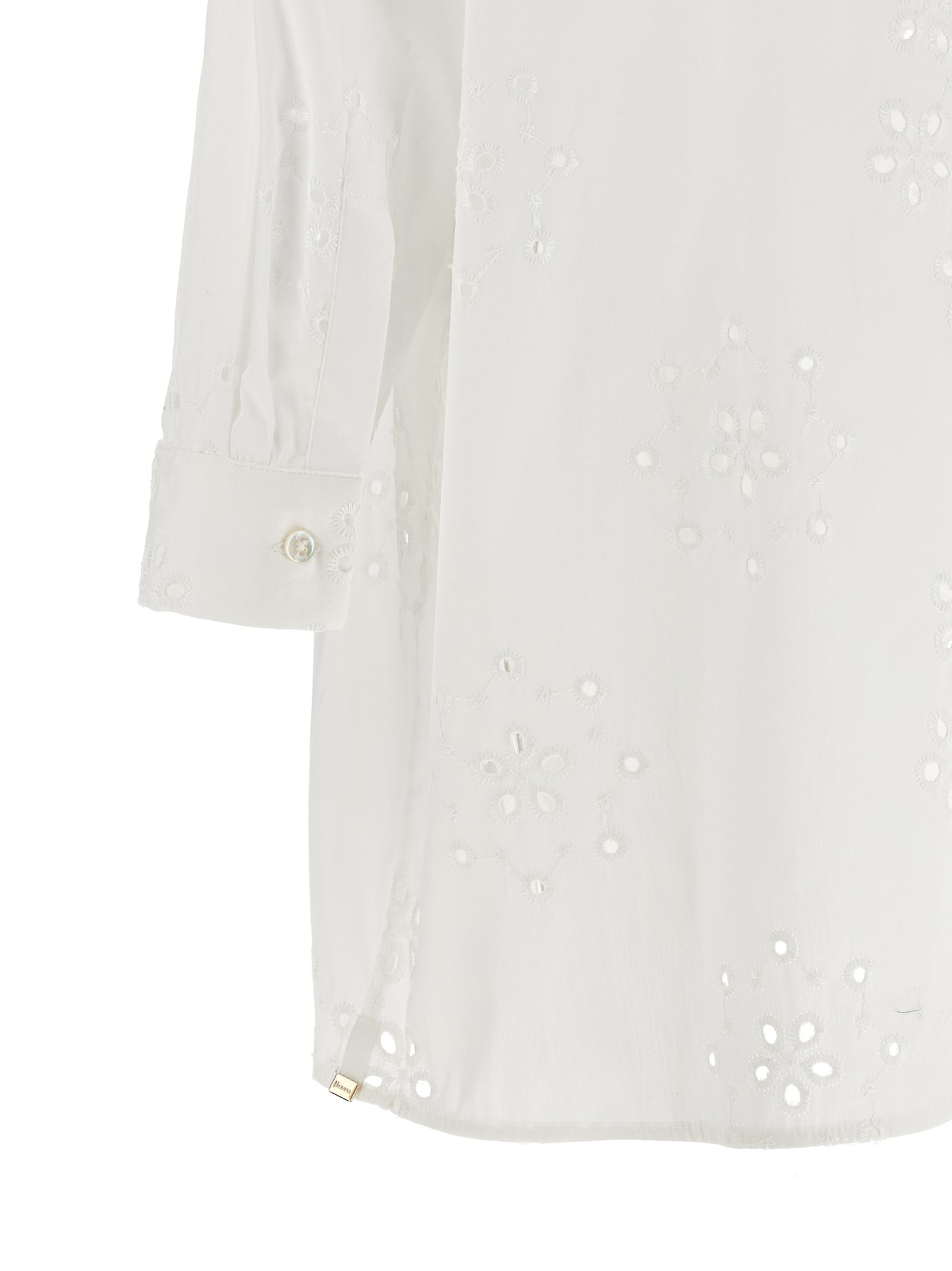 Blouse by Herno for women in cotton polyester pearl, white & patterned, featuring a nuanced and nuanced for a sophisticated finish.