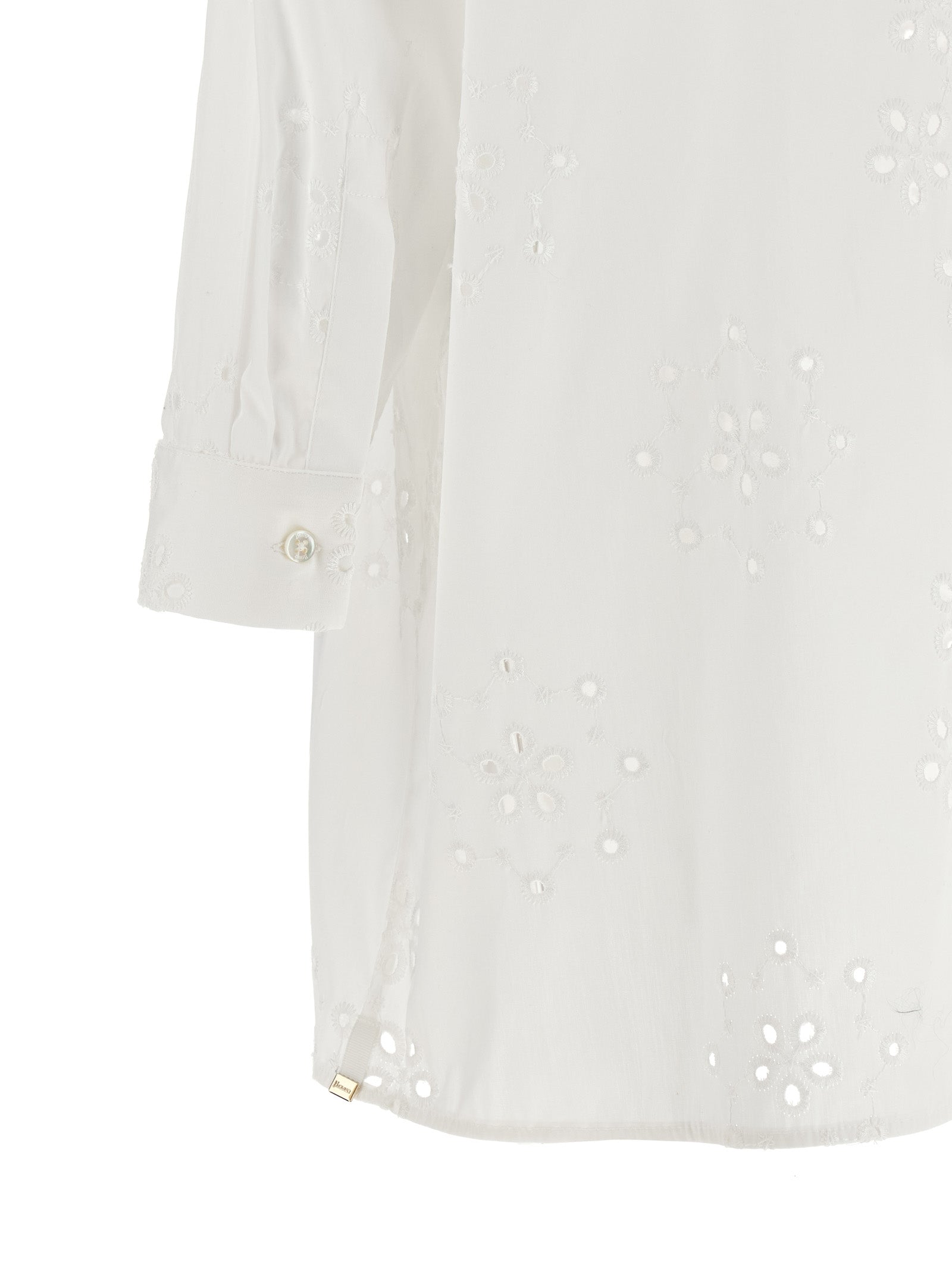 Blouse by Herno for women in cotton polyester pearl, white & patterned, featuring a nuanced and nuanced for a sophisticated finish.