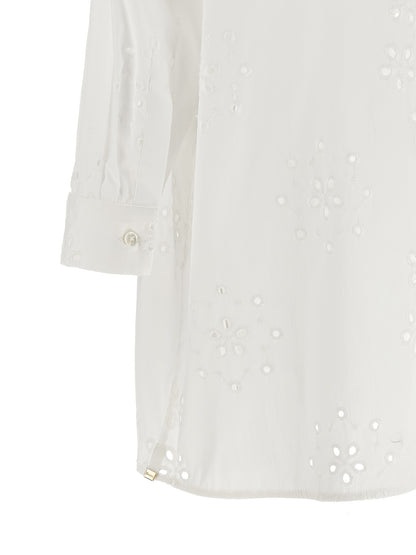 Blouse by Herno for women in cotton polyester pearl, white & patterned, featuring a nuanced and nuanced for a sophisticated finish.
